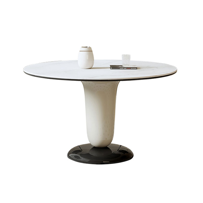 Elmer Round Dining Table, White Top
