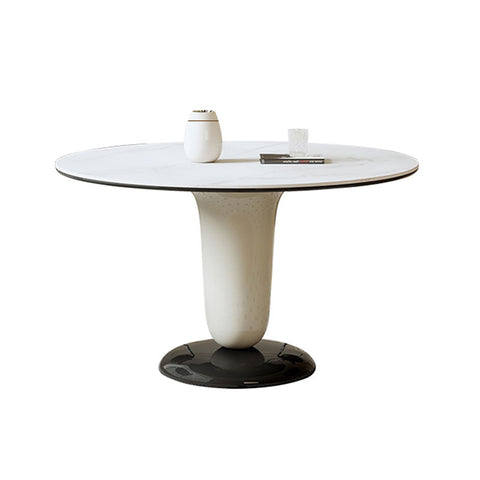 Elmer Round Dining Table, White Top