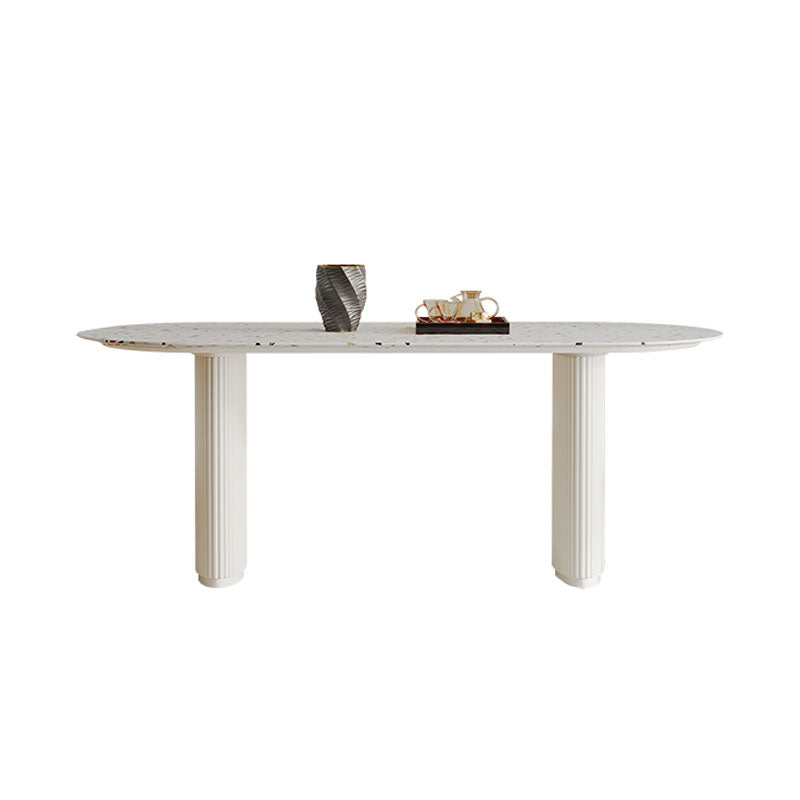 Humphry Dining Table, Terrazzo, White