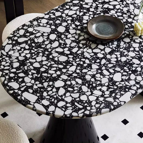 Gordon Dining Table, Black & Marble