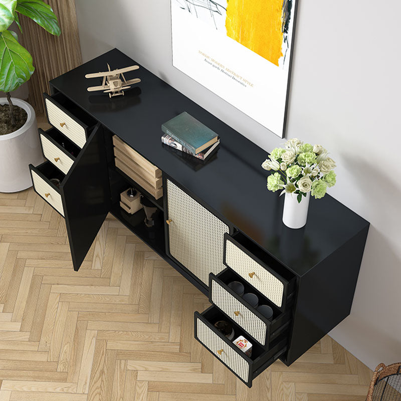 Babs Rattan Sideboard with Drawers, Wood