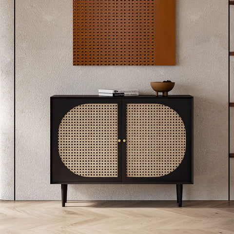 Debby Rattan Sideboard, Black