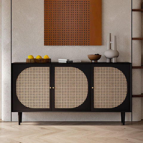 Debby Rattan Sideboard, Black
