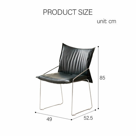 Egan Dining Chair With Armrests, Leather