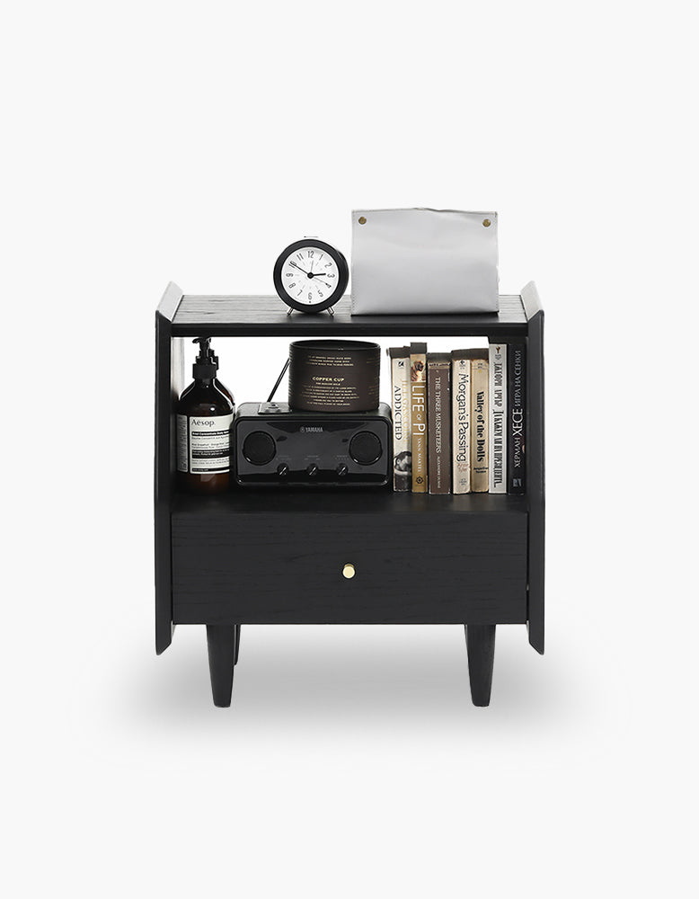 Devin Bedside Table, Solid Wood｜ DC Concept