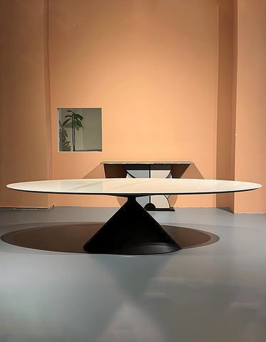 Osim Oval Dining Table, Marble