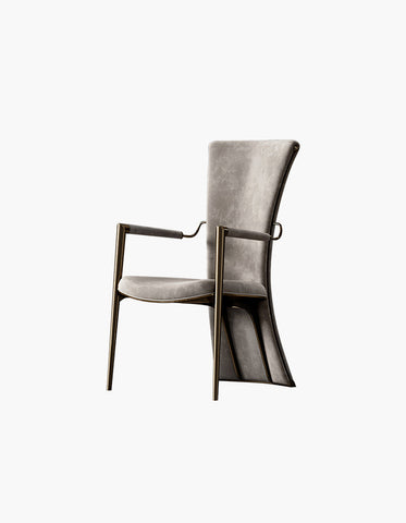 Albrecht High Back Dining Chair, All Real Leather