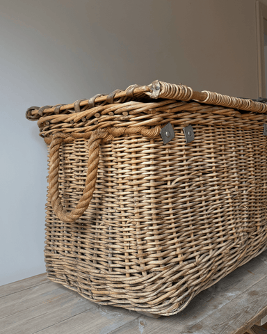 Victorian Industrial Basket On Wheels