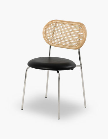 Luna Rattan Dining Chair, Oak