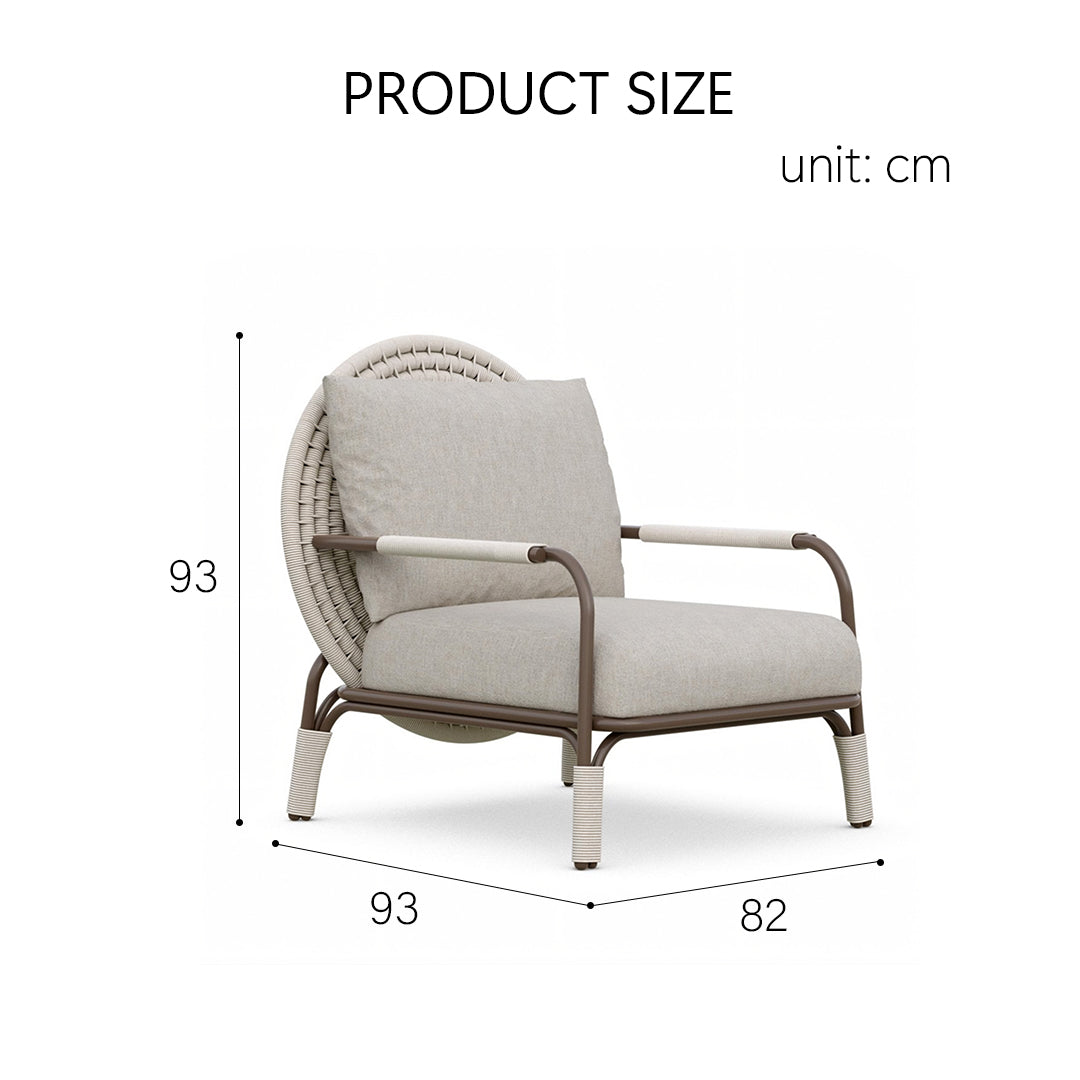 Hodge Outdoor Lounge Chair, Rattan