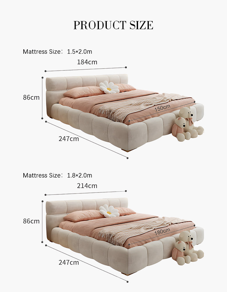 Bader King Size / Super King Size Bed, Velvet
