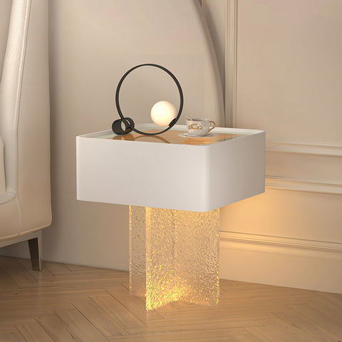 Gibbons Bedside Table With Storage & Light Strip