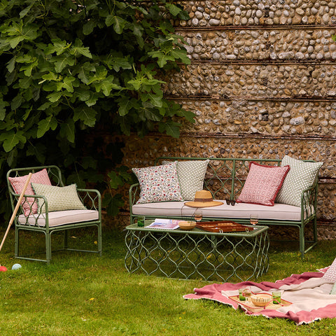 Rizzo Garden Outdoor Sofa Set, Green