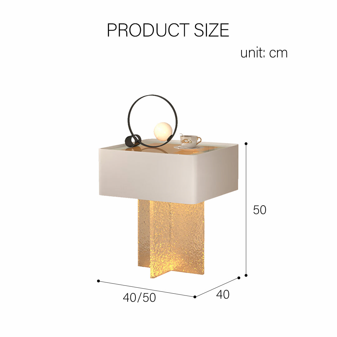 Gibbons Bedside Table With Storage & Light Strip