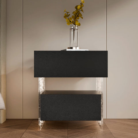 Ibarra Bedside Table With Storage & Light Strip