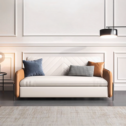 Aarav Foldable Sofa Bed, Leathaire