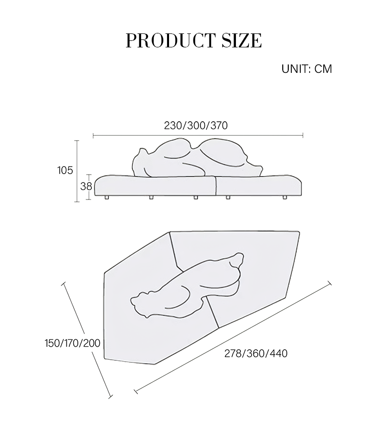 White Bear Cozy Sofa, Four Seater Sofa, Corduroy
