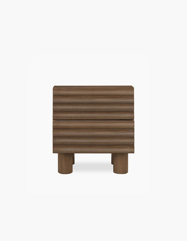 Clancy 2 Drawer Bedside Table, Wood