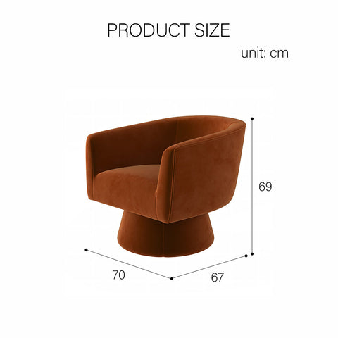 Tavares Swivel Armchair, Lounge Chair, Velvet