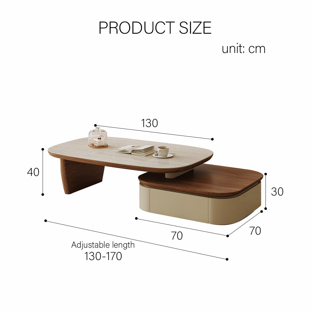 Elbaz Extendable Coffee Table Set With Storage