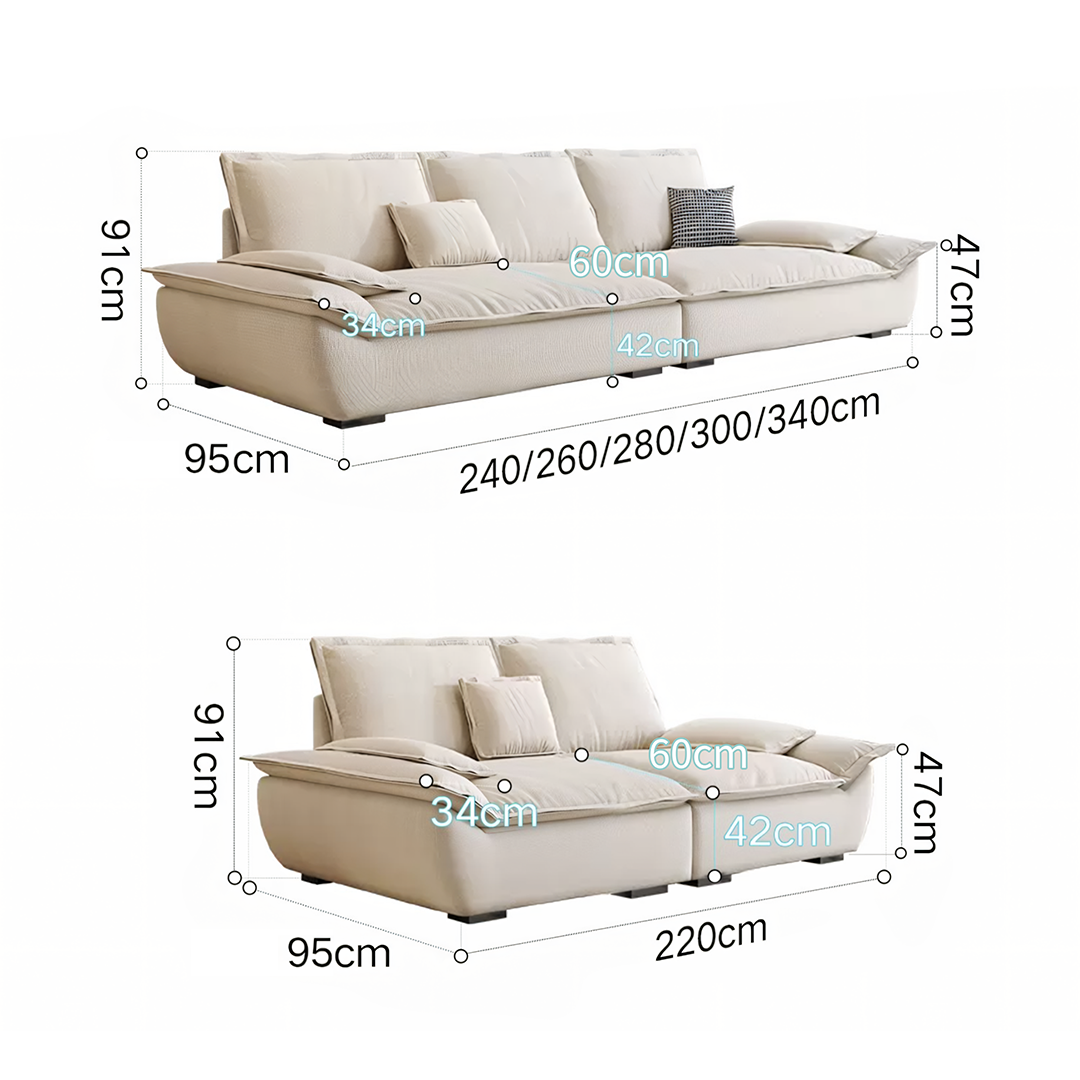Rowan Single Seater, Two Seater, Three Seater, Four Seater Sofa, Cotton Linen