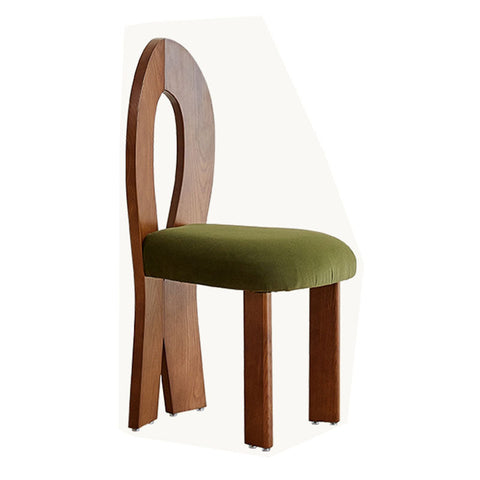 Caradoc Mermaid Dining Chair, Oak & Velvet