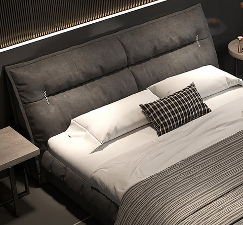 Raj King Size, Super King Size Bed With Storage, Dark Grey