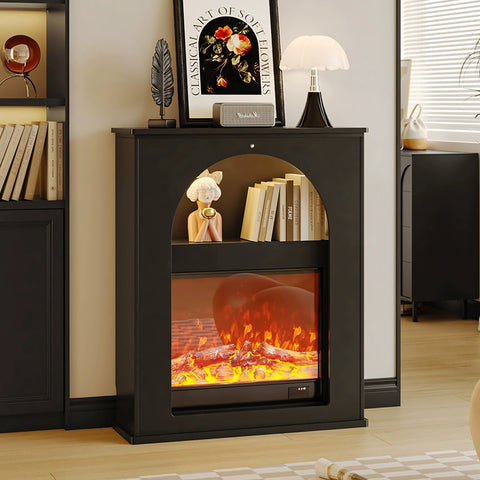 Slimline Console Table With LED Light And Fake Fireplace