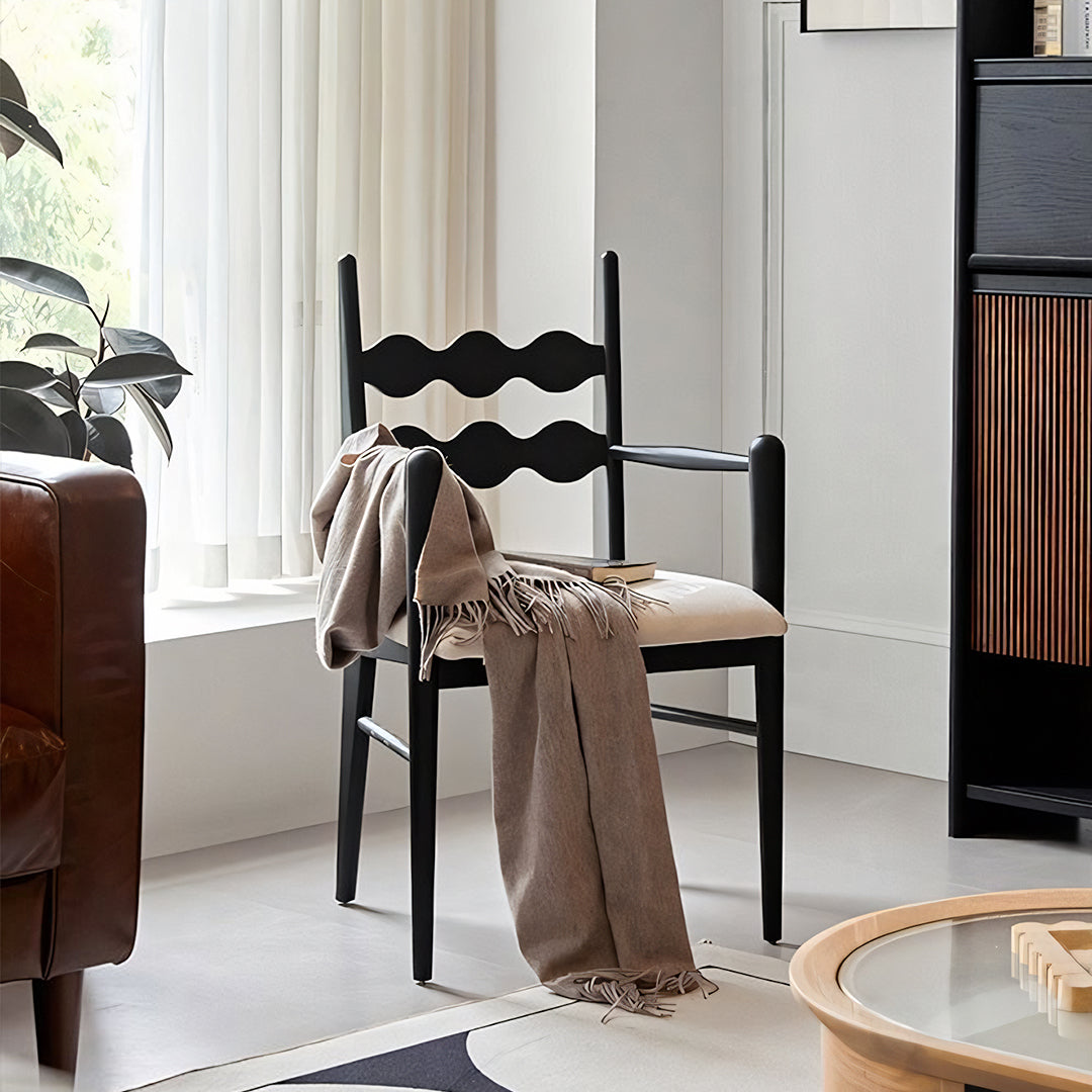 Jiro Dining Chair With Arms, Sold Wood