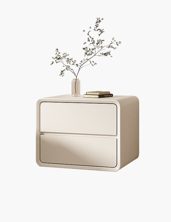 Calliope Modern Contemporary Bedside Table, White