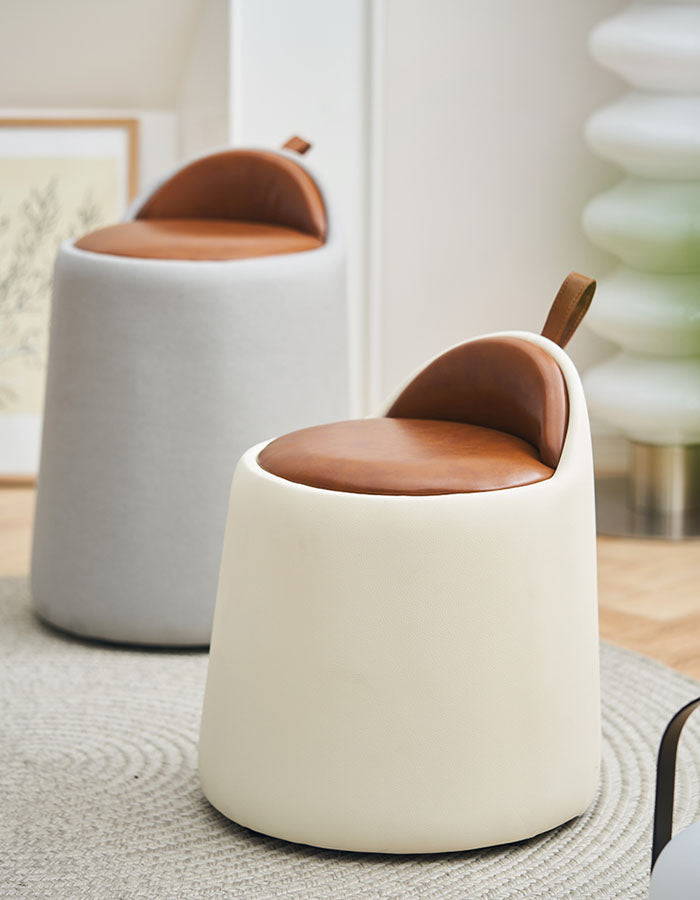 Alpha Dressing Table Stool, PU Leather