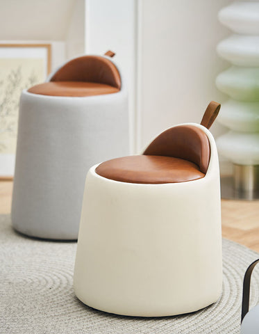 Alpha Dressing Table Stool, PU Leather