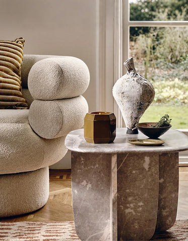 Farina Side Table, Marble