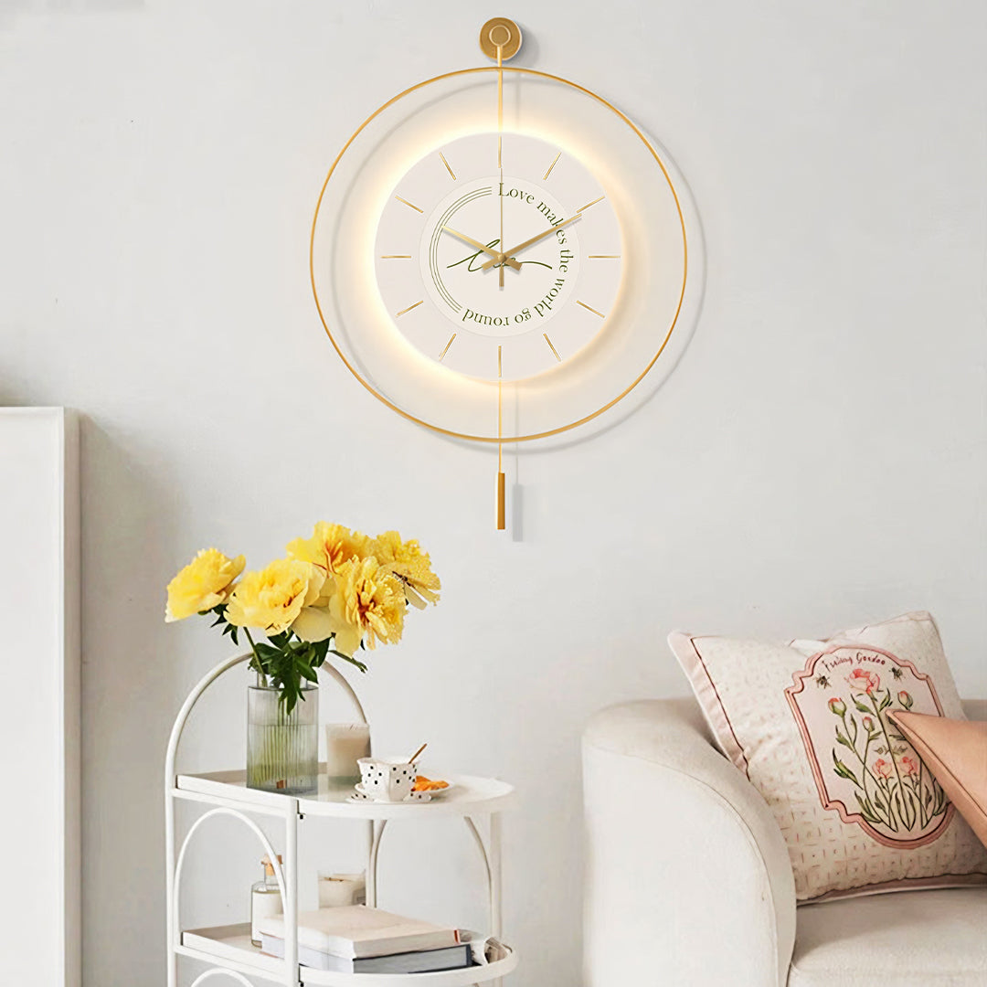 William Simple Style Clock, Round