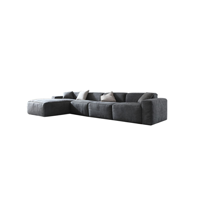 Zavia Three Seater Corner Sofa, Linen