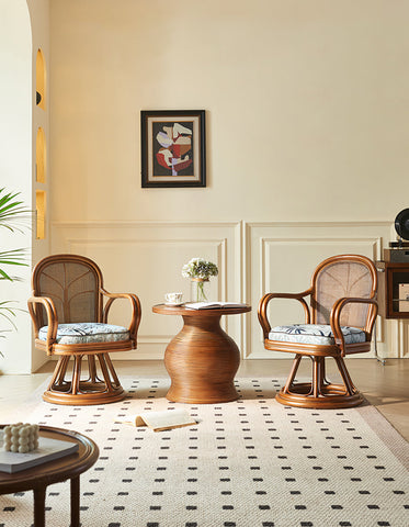 Gentry Swivel Rattan Lounge Chair