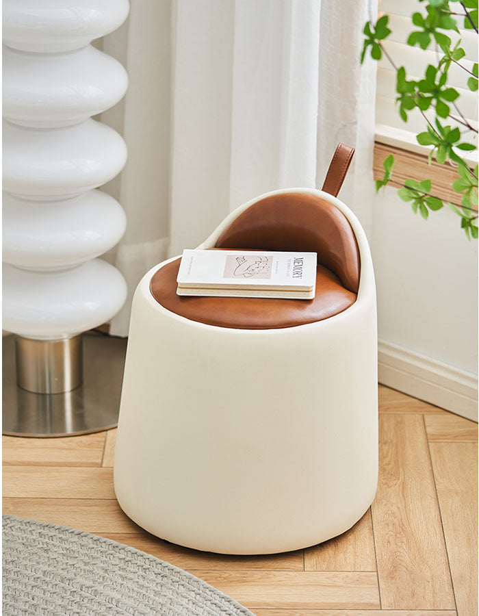 Alpha Dressing Table Stool, PU Leather