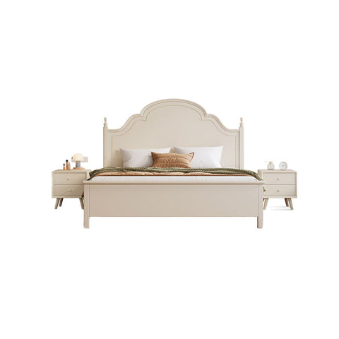 Andrea King Size / Super King Size Bed With Storage, Cream