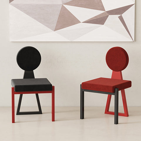 Adetokunbo Accent Dining Chair, Black & Red