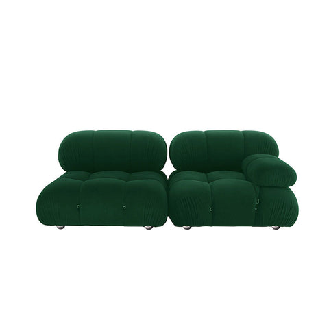 Green B&B Camaleonda Style Sofa, Two Seater, Three Seater, Two Seater Corner Sofa, Velvet