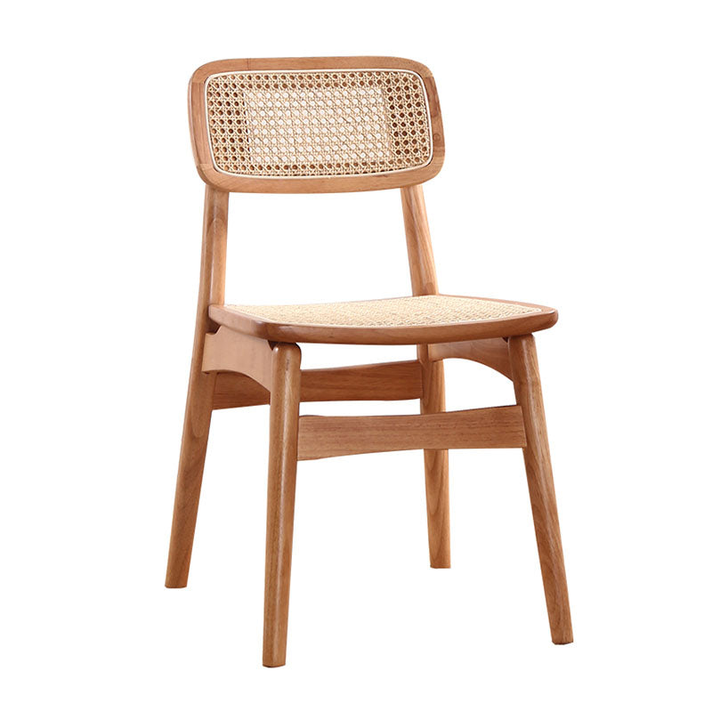 Patten Rattan Dining Chair, Solid Wood