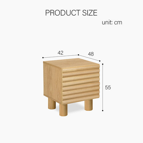 DiGiovanni 2 Drawer Bedside Table, Wood