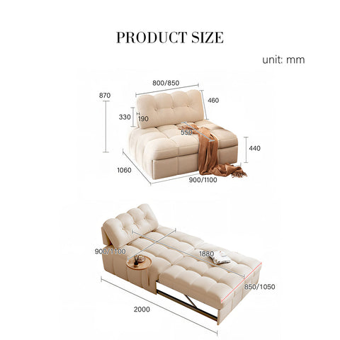 Anika Armchair, Single Sofa Bed