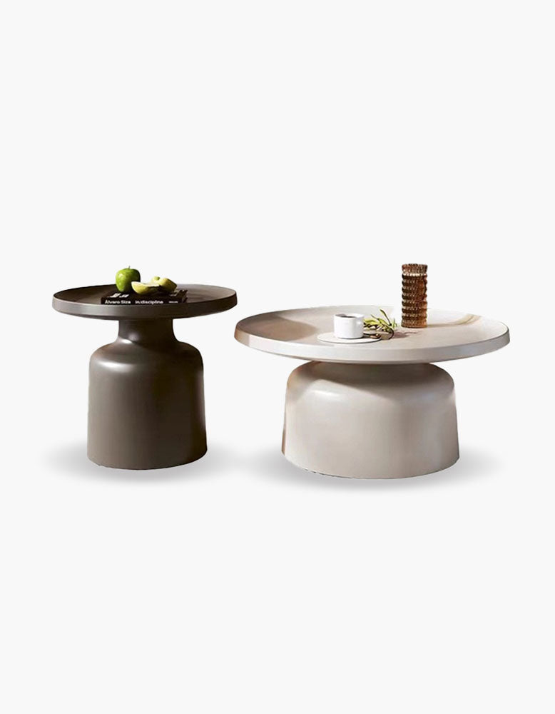 Lucas Coffee Table Set, White & Black｜ DC Concept