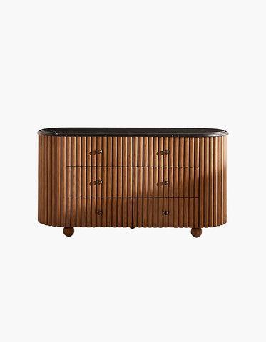 Ava Marble Hallway Sideboard, Solid Wood