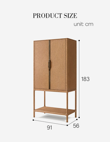 Sethi Wine Sideboard, Solid Wood