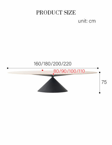 Osim Oval Dining Table, Marble