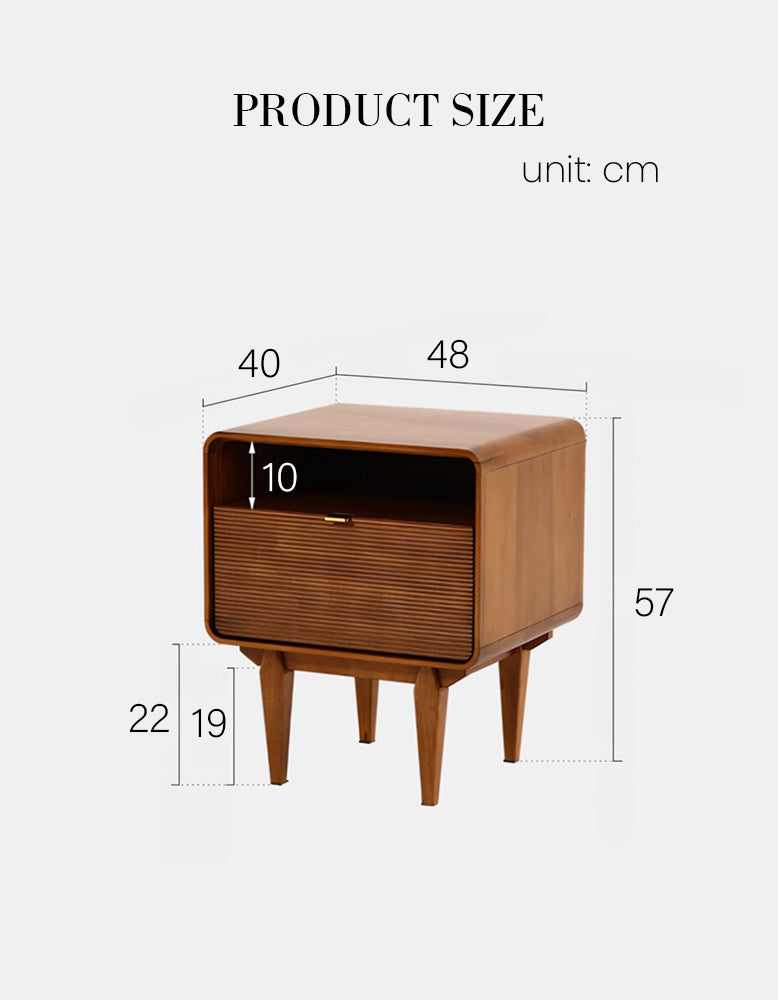 Andre Bedside Table, Wood