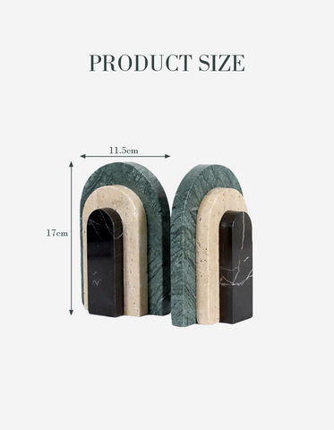 Alexis Stone Bookends, Marble
