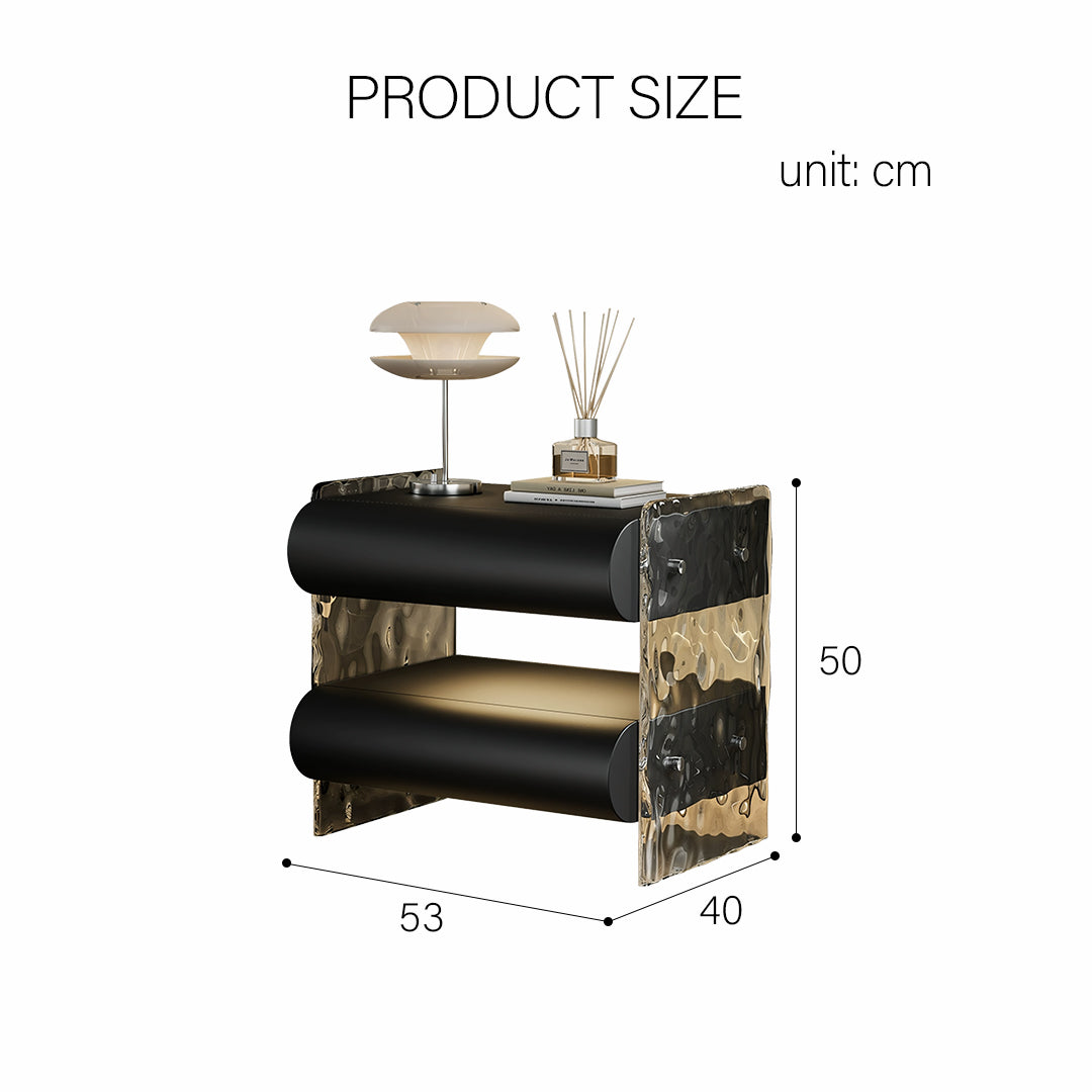 Figueroa Bedside Table With Storage & Light Strip